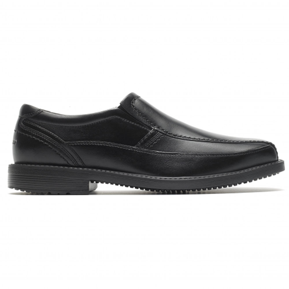 Rockport Slip-On Herr Svarta - Style Crew Bike Toe - MJPSC9316